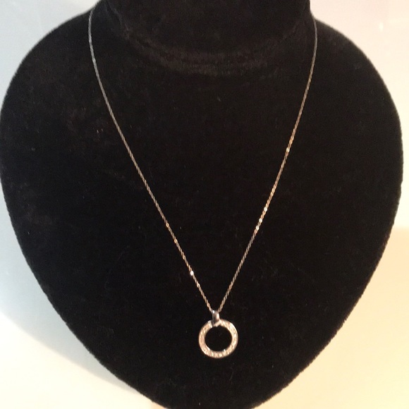 Sterling Silver crystal necklace on a 18” chain